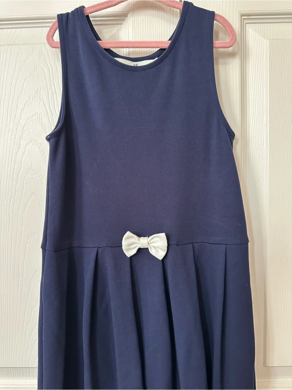 H&M - Navy Sleeveless Bow Dress